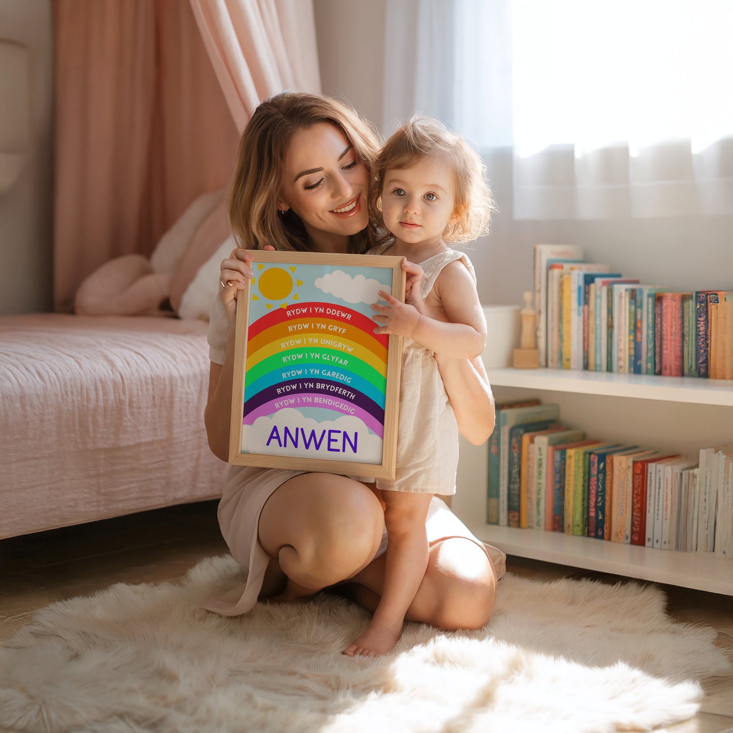 Personalised Welsh Rainbow Affirmation Print - Cymraeg (Digital Download)