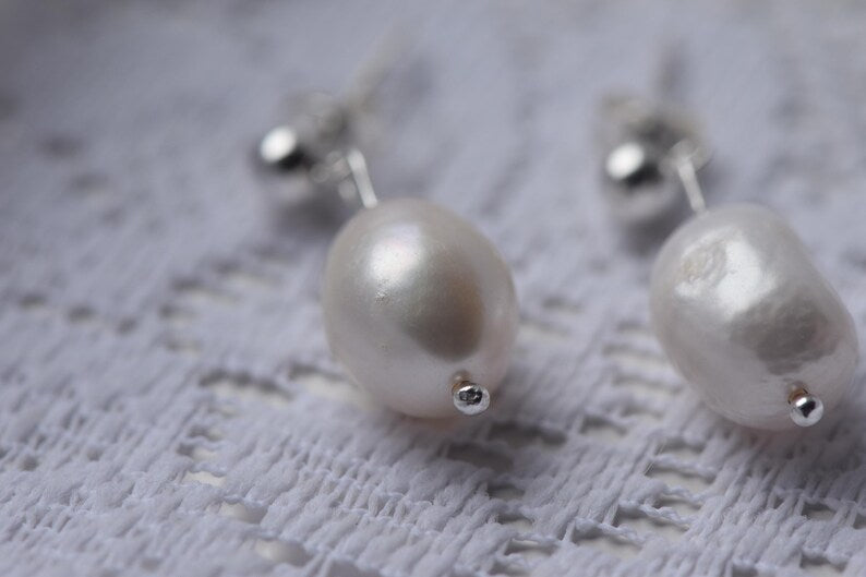 Sterling Silver Freshwater Pearl Drop Earrings