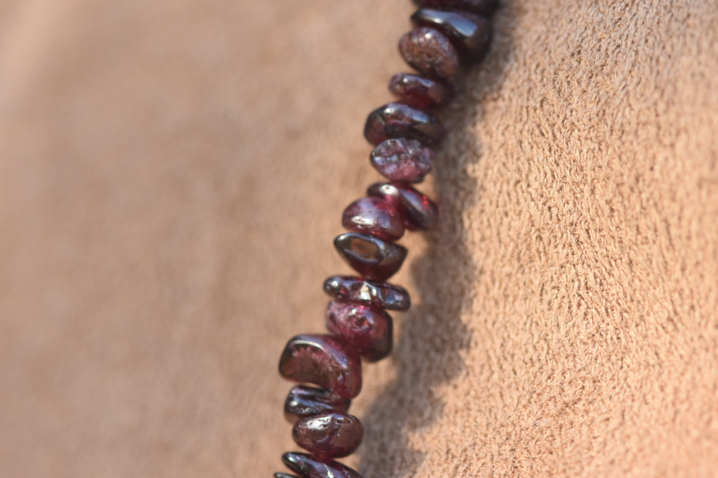 Garnet & Pearl Asymmetrical Sterling Silver Necklace with Cubic Zirconia Pendant